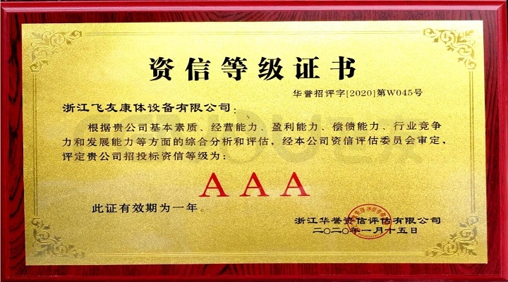 浙江飛友資信等級(jí)變更|資信AAA級(jí)2020年...